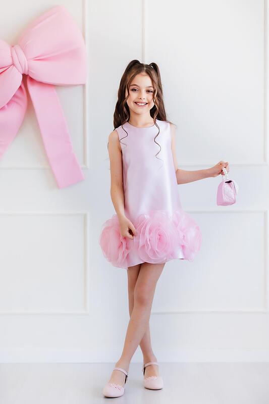 Рокля за момиче "Бяла роза"-Copy