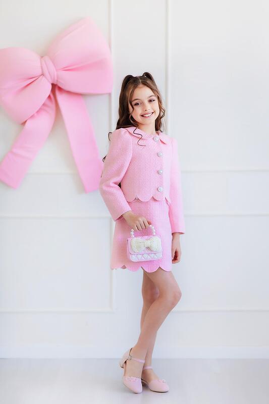 Сако за момиче в розово