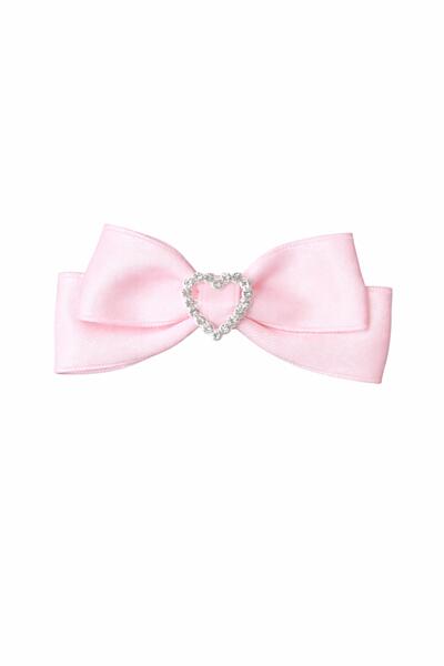 Фиба за коса с панделка и сърце –син цвят-Copy