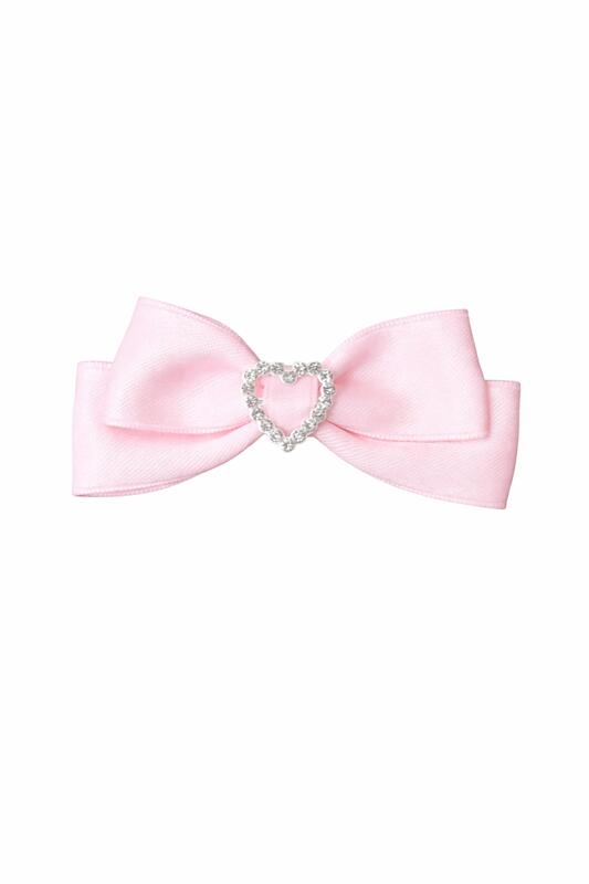 Фиба за коса с панделка и сърце –син цвят-Copy