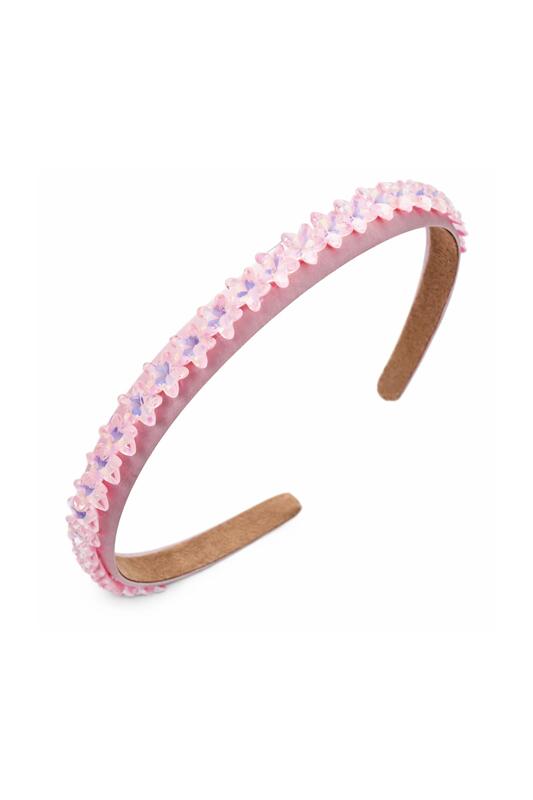 Диадема в розово с перли и кристали-Copy