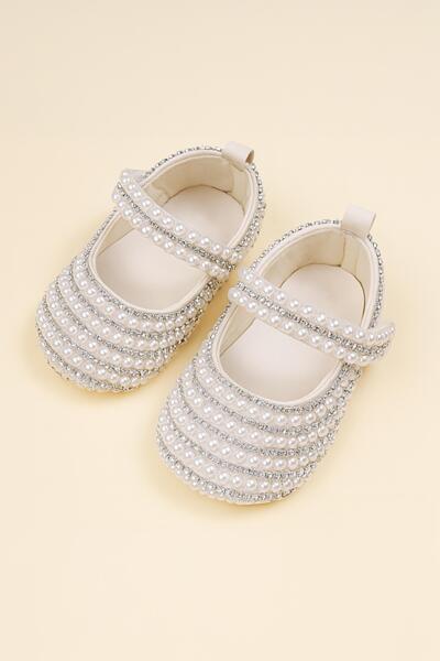 Балеринки в цвят пудра с красива сатенена панделка