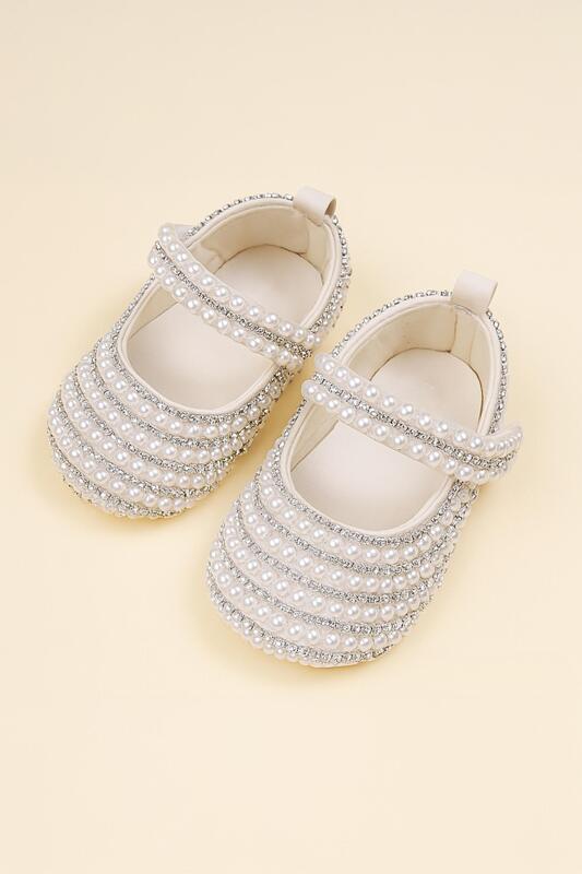 Балеринки в цвят пудра с красива сатенена панделка