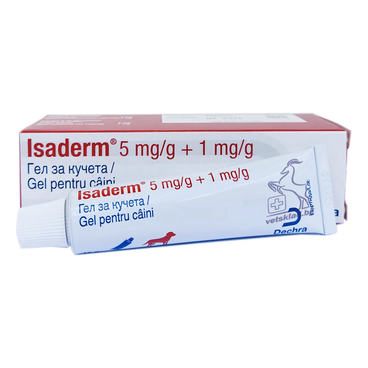 Isaderm 5 mg/g + 1 mg/g - Исадерм гел за кучета 15 g