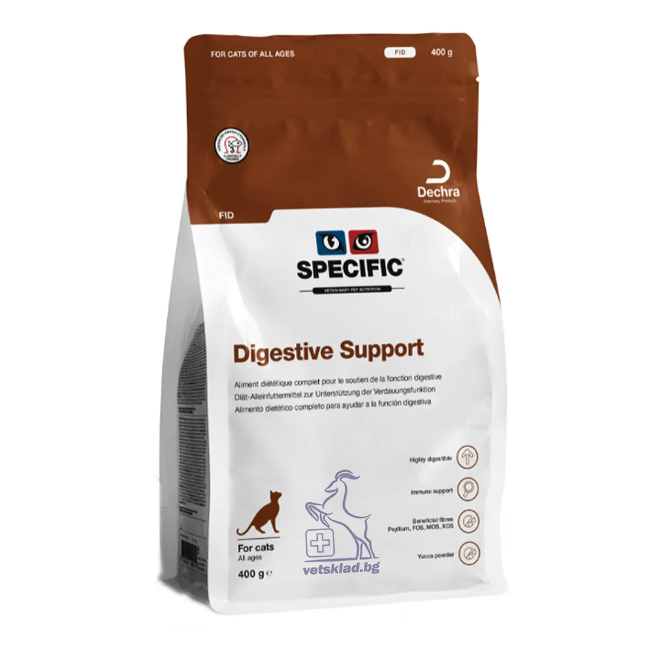 Dechra Specific FID Digestive Support 2 кg лечебна храна за котки с ...
