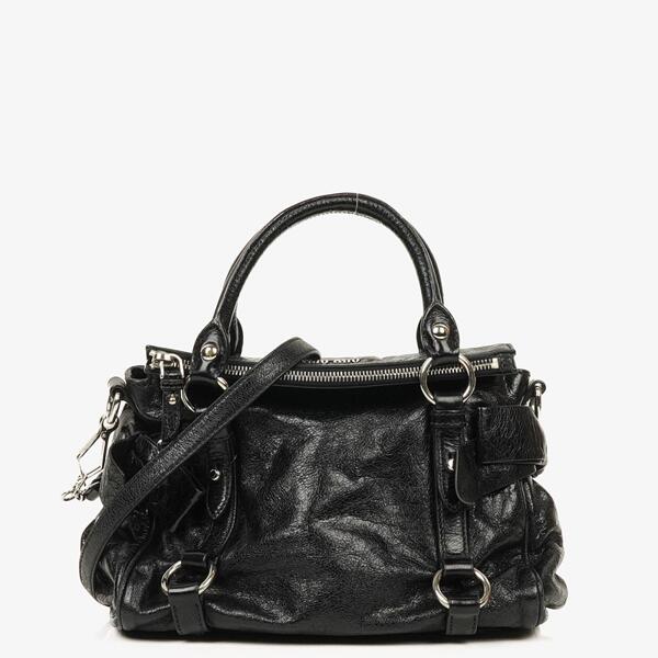 Miu Miu Drawstring Grained Leather Bucket Bag