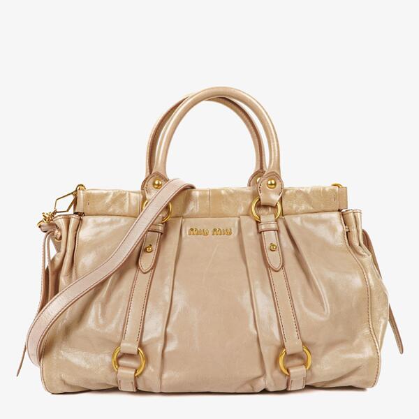 Miu Miu Vitello Lux Mughetto Satchel Bag