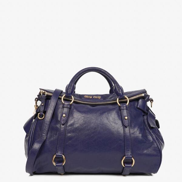 Pre-Owned Miu Miu Vitello Lux Pink Satchel Bag