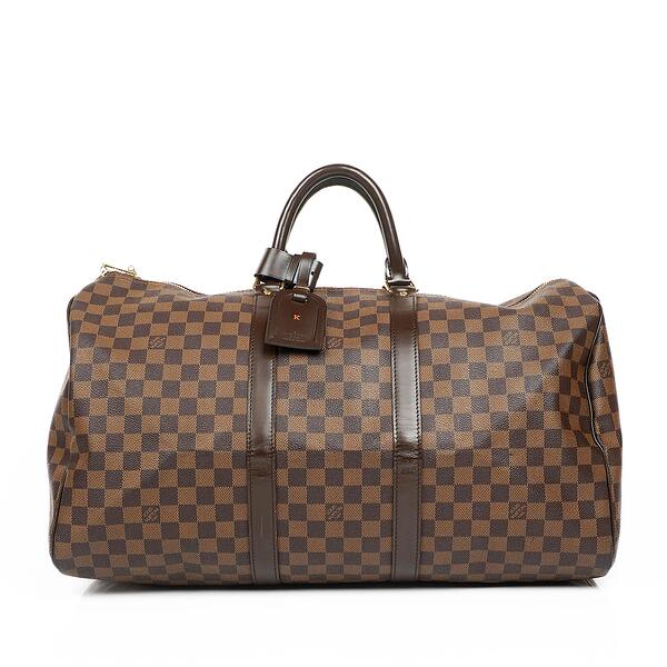Louis Vuitton City Keepall Bag With Diagonal Stripe Leather In