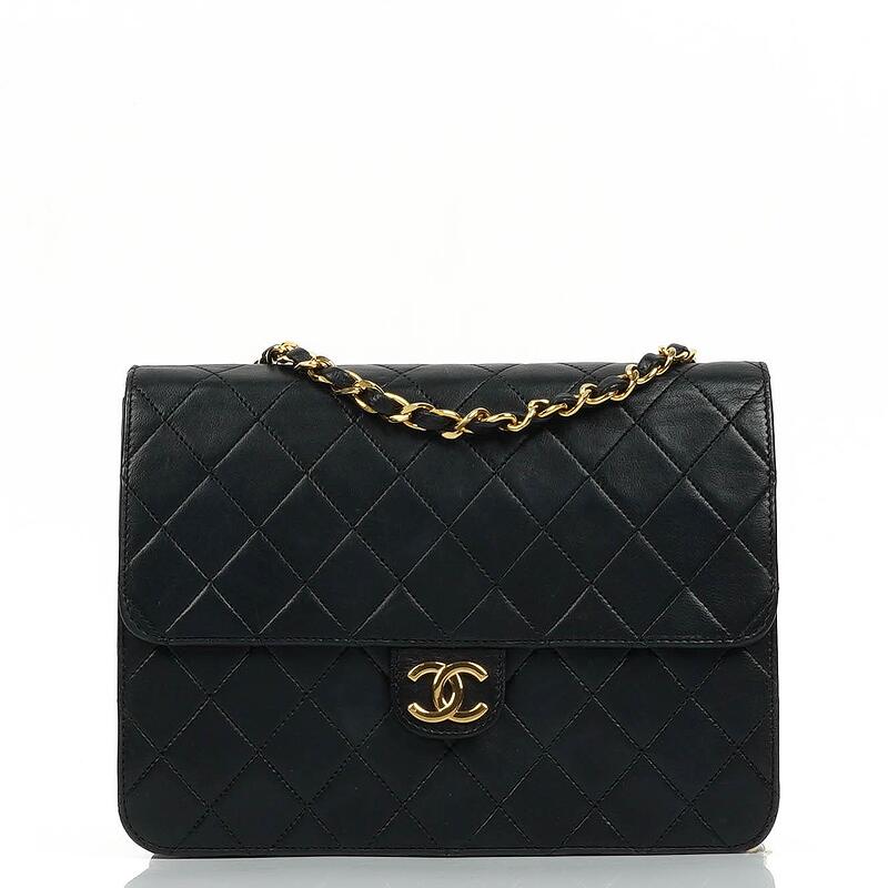 Chanel Classic Quilted Lambskin Flap Bag With 24K Gold-Plated Hardware