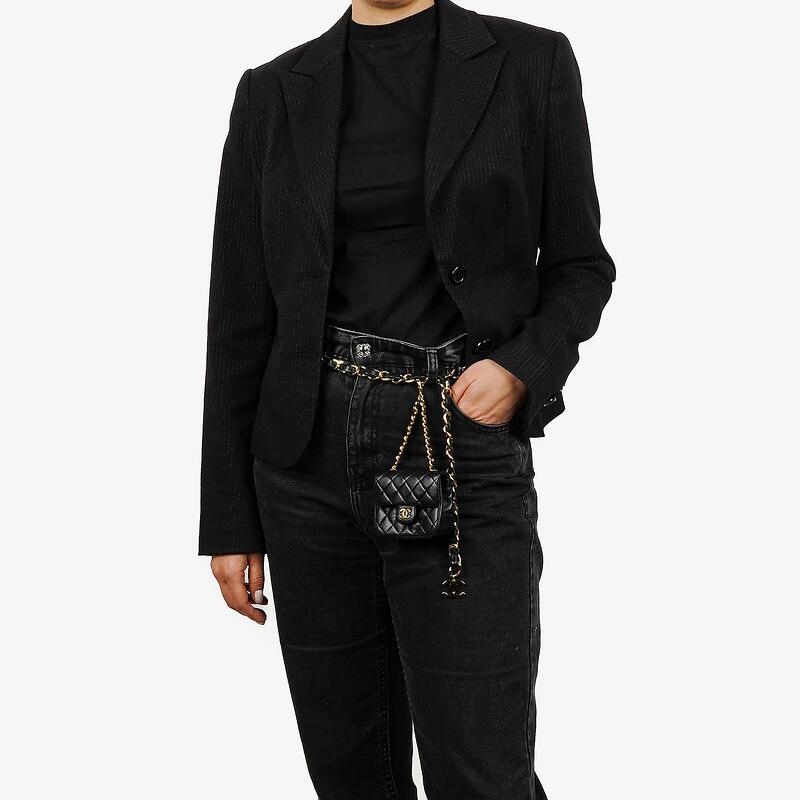 Chanel Classic Single Flap Micro Bum Belt Bag Lambskin Leather – l