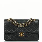 Authentic Vintage Chanel small Classic Flap Black Lambskin 24k Gold Plated,  Luxury, Bags & Wallets on Carousell