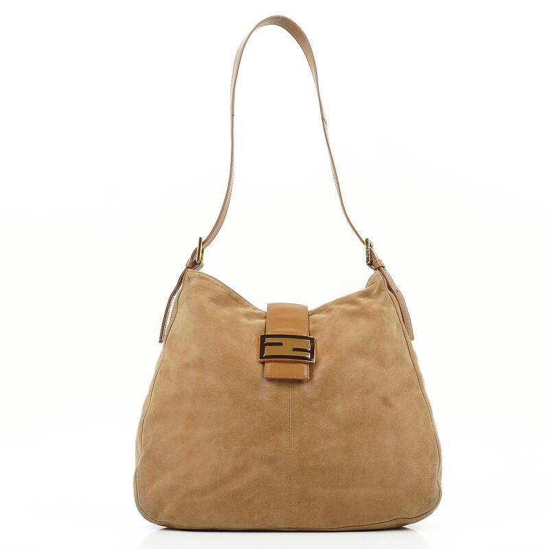 Brown suede discount fendi bag