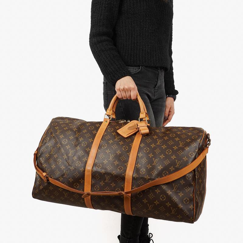 Louis Vuitton Keepall 60 Bandouliere Monogram Canvas Travel Bag