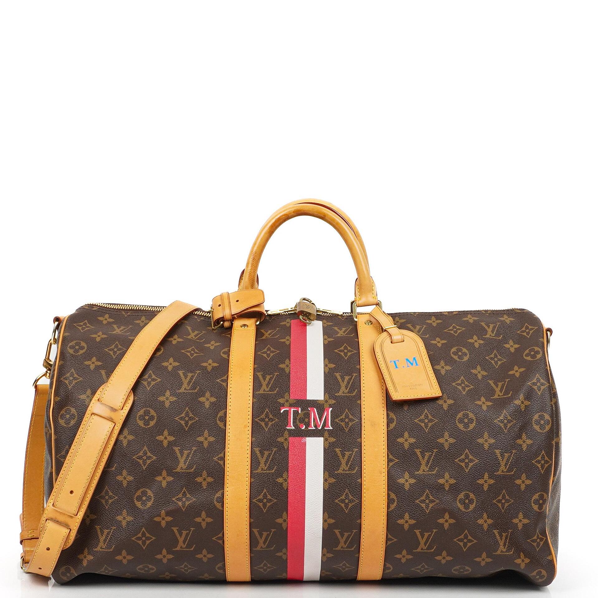 Louis Vuitton Keepall 50 Bandouliere Monogram Canvas Travel Bag