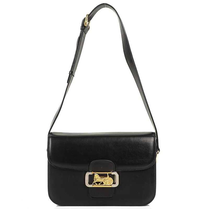 Pre-Loved Celine Vintage Caleche Horse Carriage Black Box