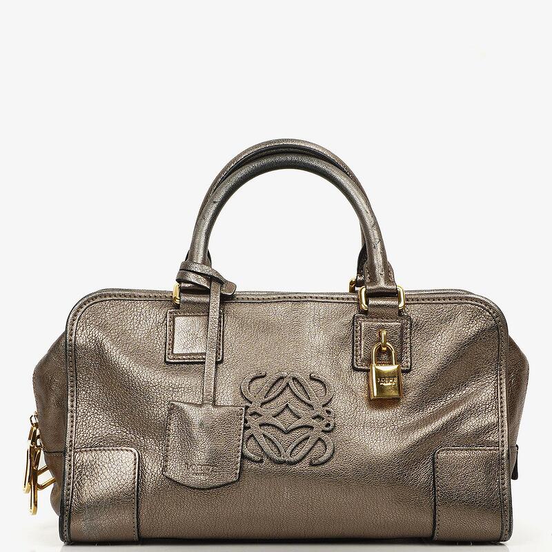LOEWE 新品未使用 Loewe Amazona 28 Bronze Metallic Calfskin Handbag