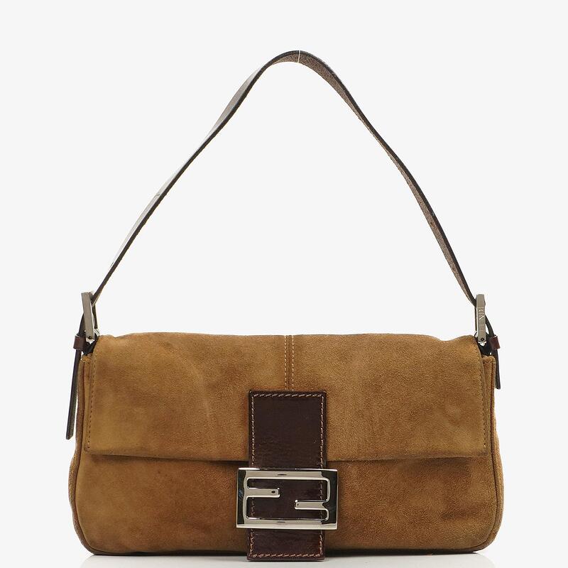 Fendi Baguette Bag Brown Suede