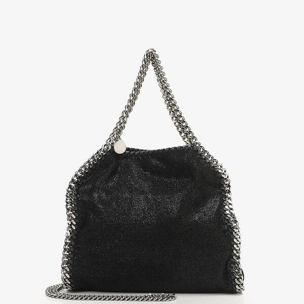 トートバッグ STELLA McCARTNEY Black Shaggy Deer Micro Falabella Handbag Women Black Falabella Mini Tote Bag | Stella McCartney US