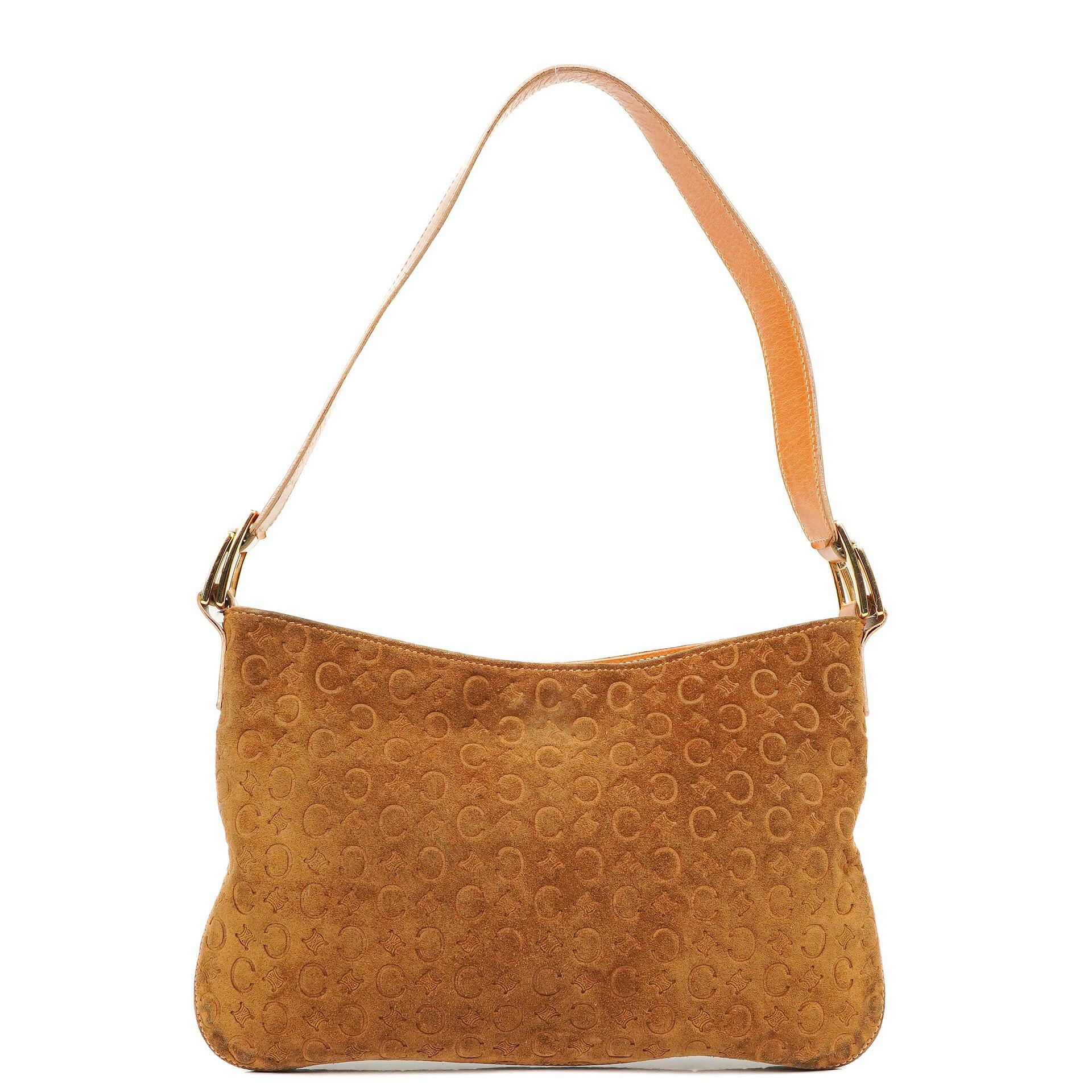 Pre-Loved Celine C Macadam Suede Shoulder Bag