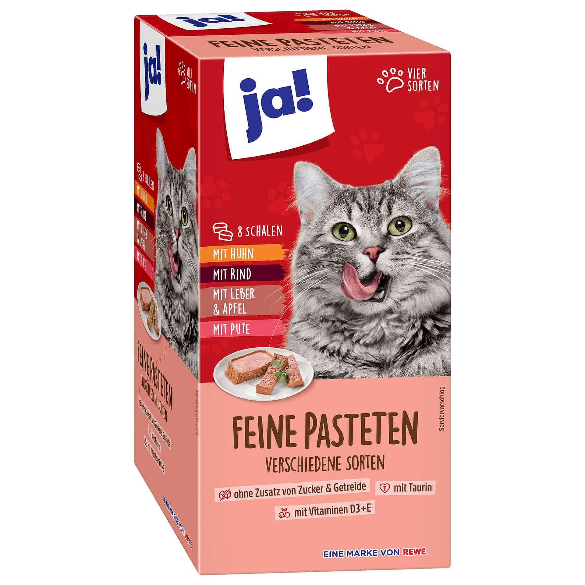 Ja! котешка храна пастет, 8 бр. х 100 г | 800 г