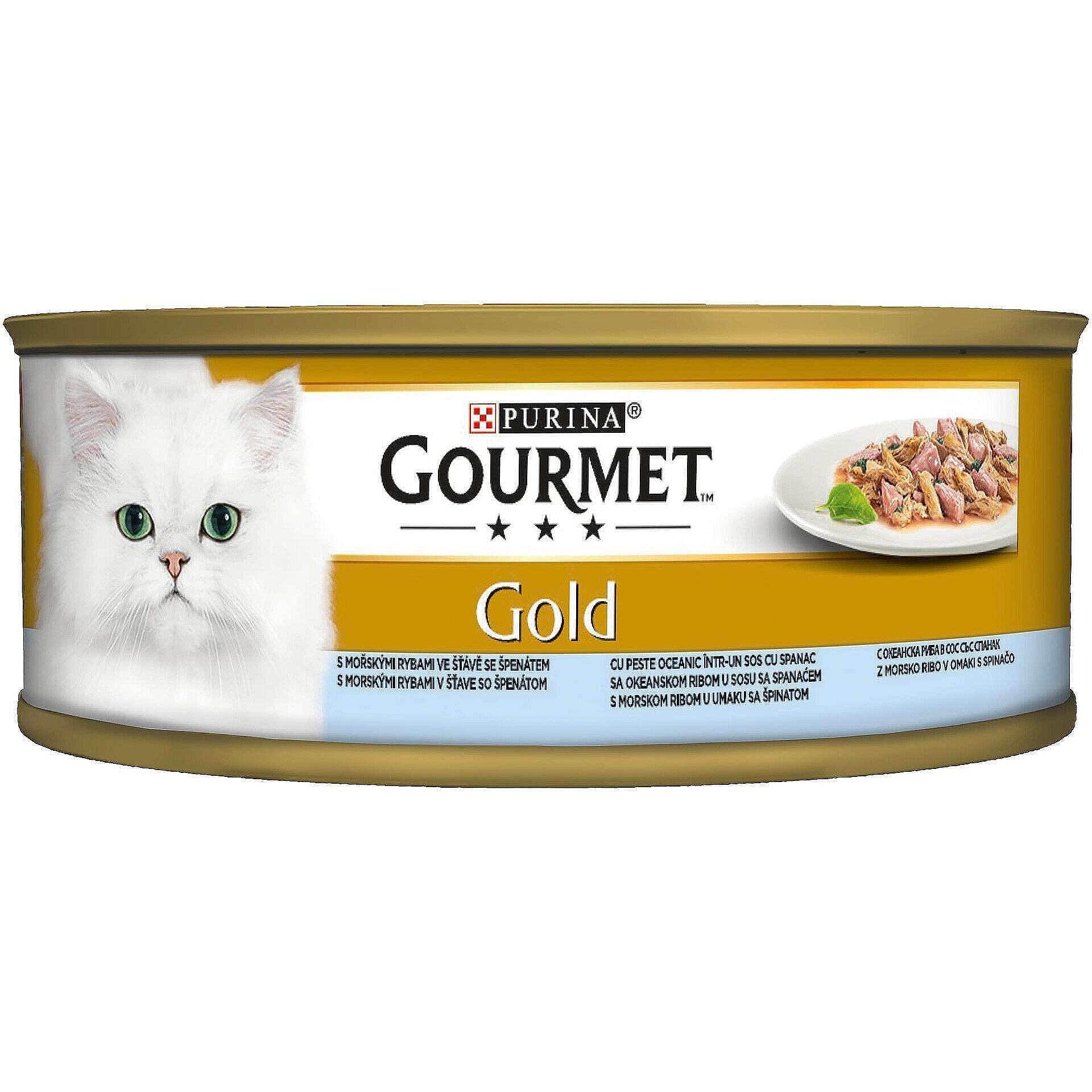 Purina Gourmet Gold храна за котка риба и спанак, двойно удоволствие  | 85 г