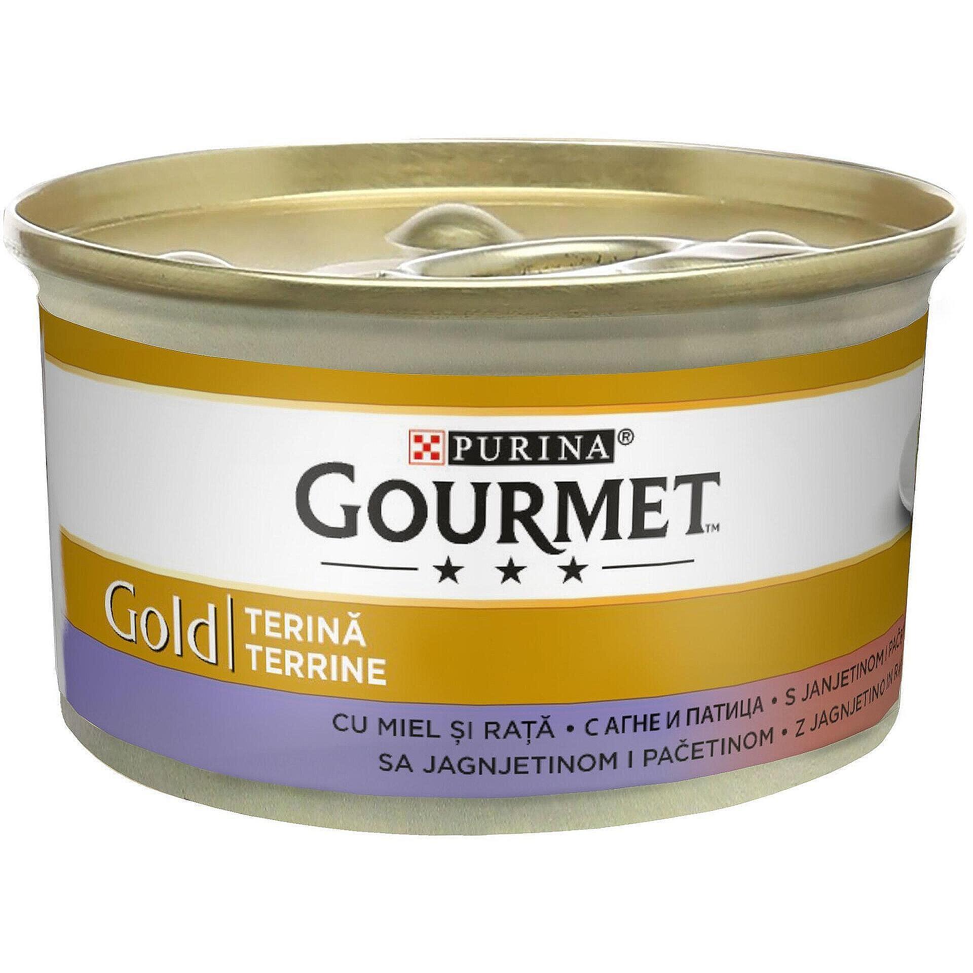 Purina Gourmet Gold храна за котки в зряла възраст, хапки в пастет, агне и патица | 85 г