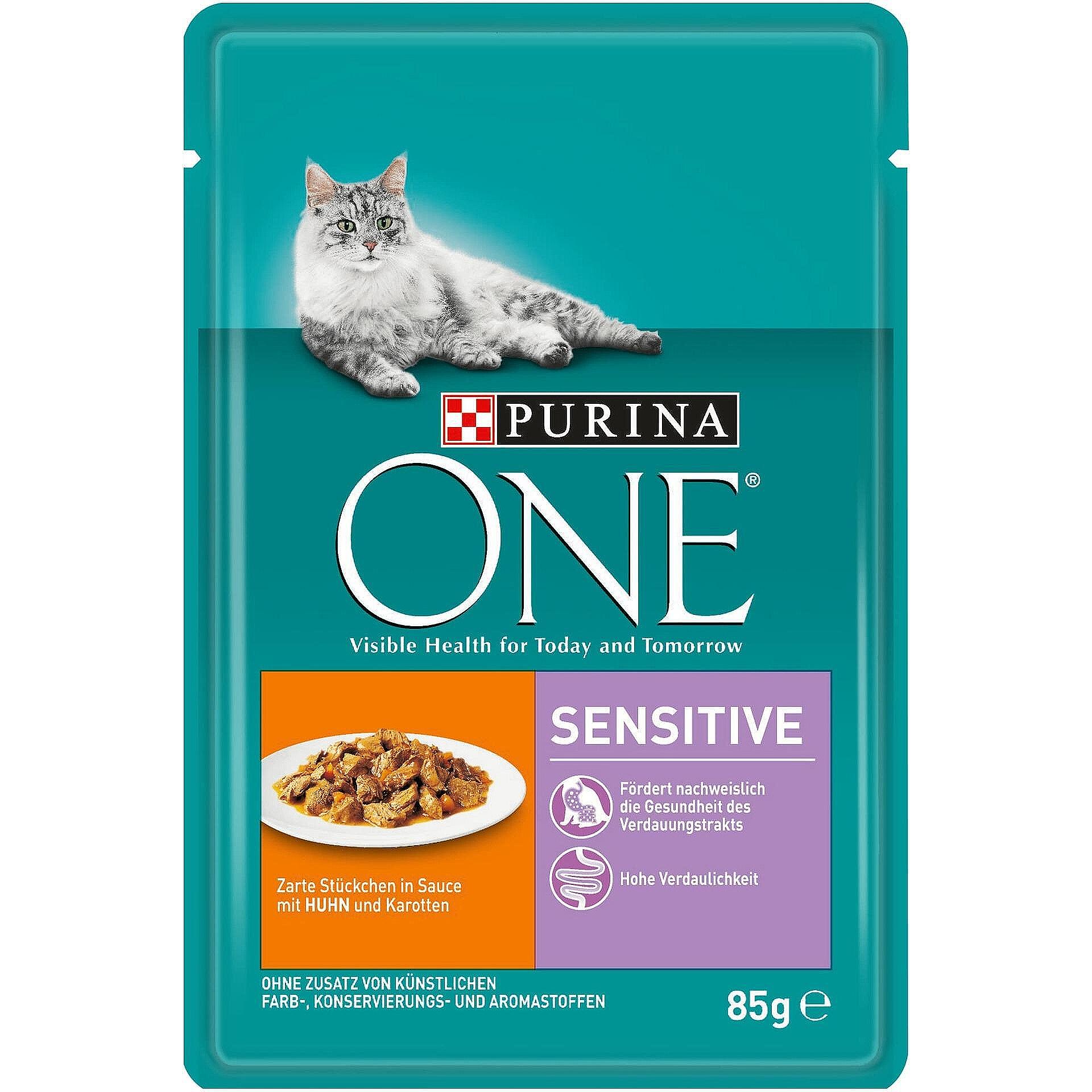 Purina One Cat Sensitive пауч за котки с пиле и морков | 85 г