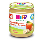 Hipp био пюре ябълки и банани, 4+ месеца | 125 г