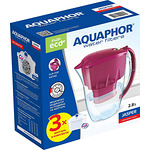Aquaphor Jasper кана за филтриране на вода с три филтъра, червена | 1 бр.