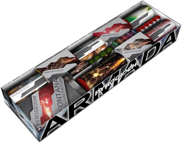 Pyrogiochi семеен новогодишен комплект фонтани и бенгалски огън Aramada ...