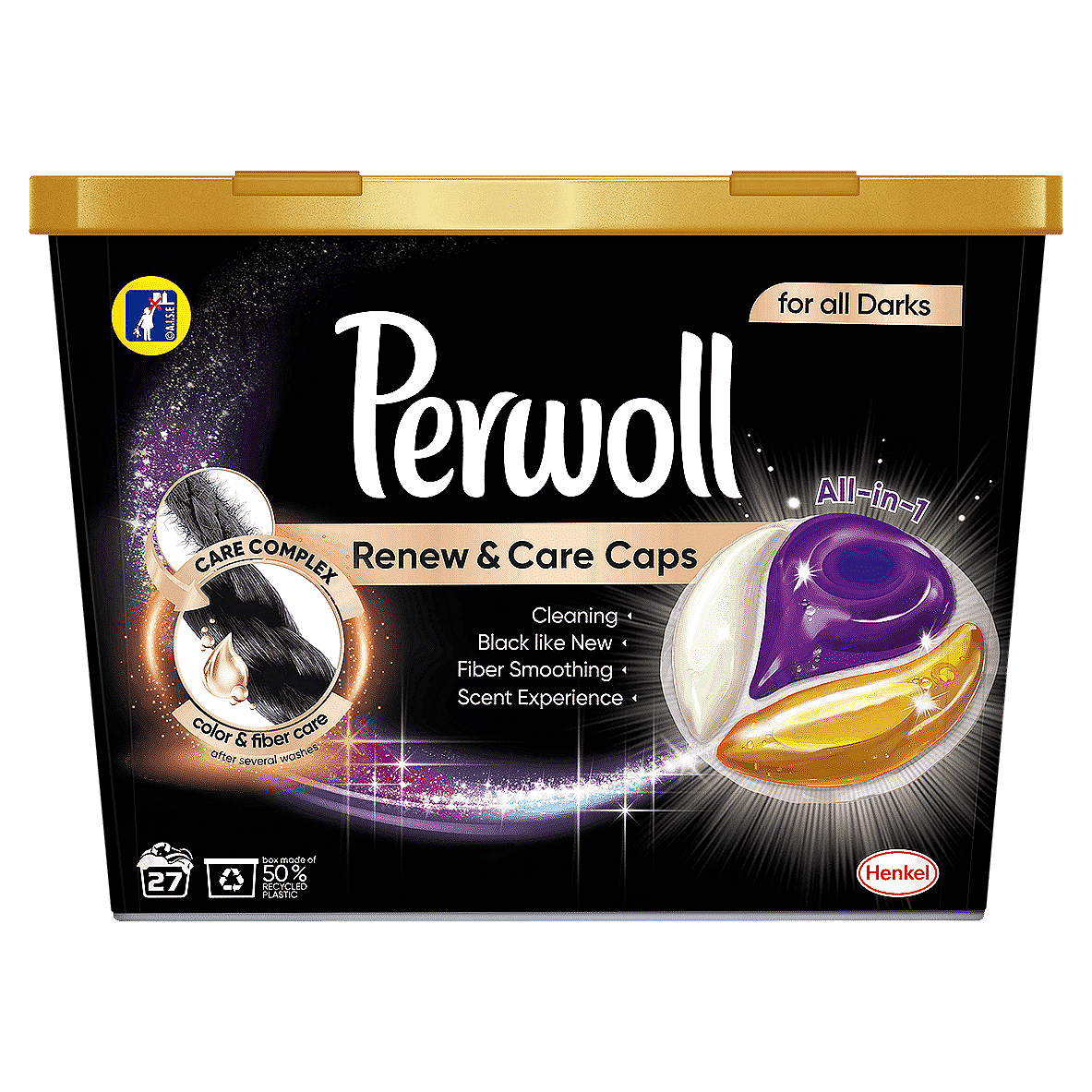 Perwoll Renew & Care Caps Black капсули за пране, 27 пранета | 27 бр.