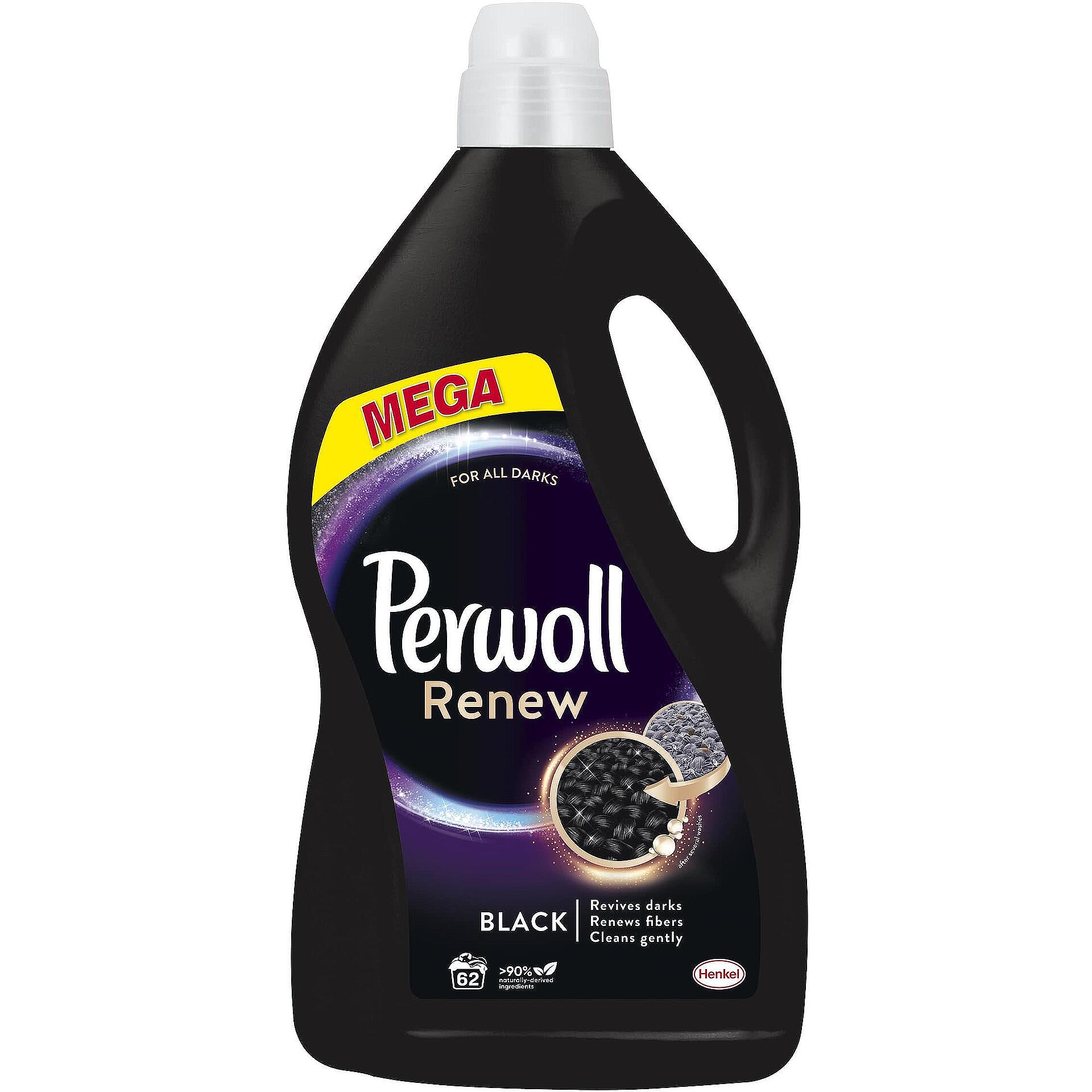 Perwoll Renew Black течен перилен препарат за черно пране, 62 пранета | 3.72 л