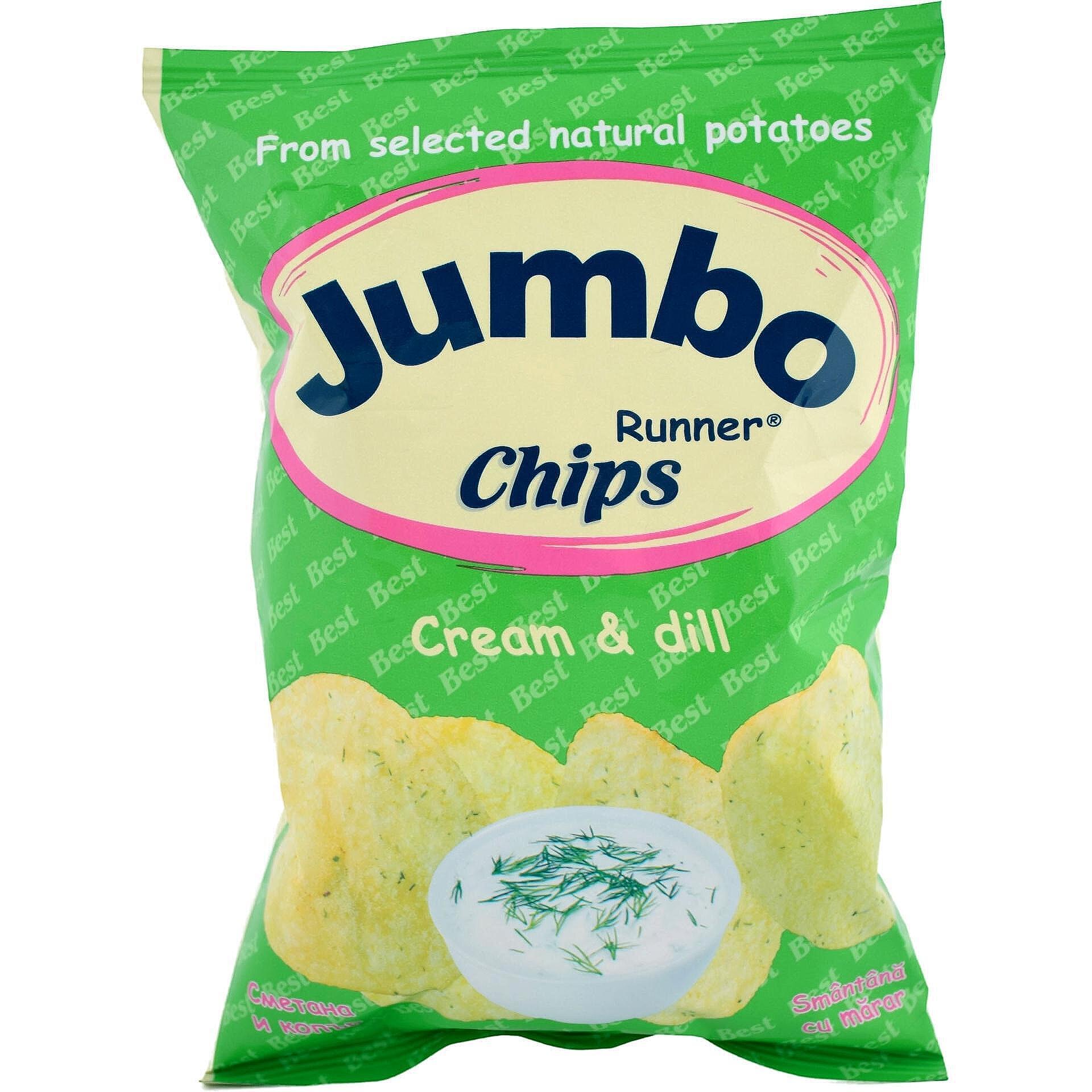 Jumbo чипс със сметана и копър | 27 г | Доставка в България от Limon.bg
