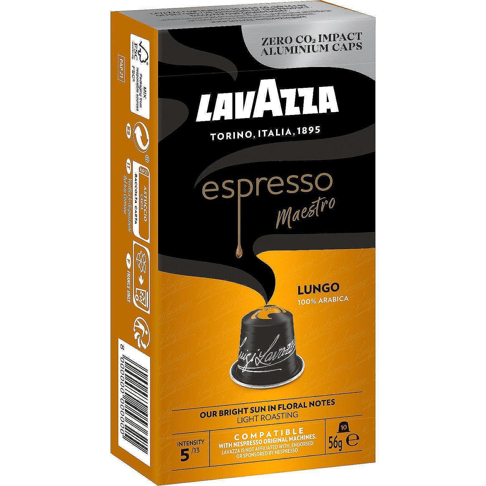 Lavazza Espresso Maestro Lungo кафе капсули съвместими с Nespresso | 56 г