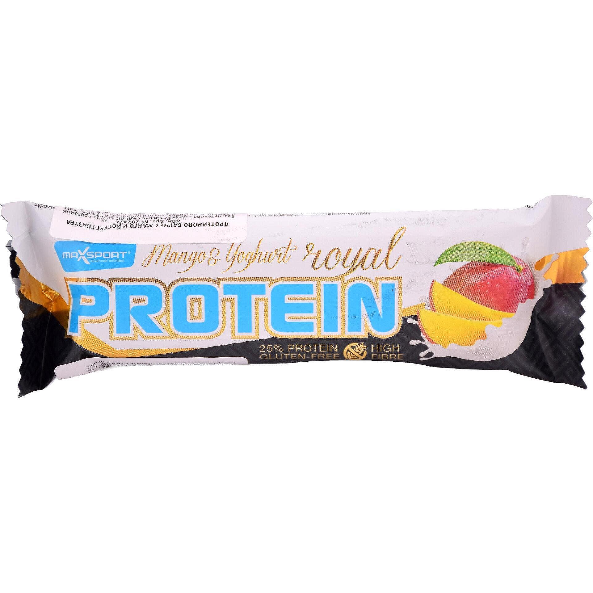MaxSport протеинов бар с манго и йогурт | 60 г