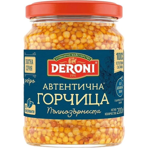 De Roni Corn Deroni автентична горчица, пълнозърнеста | 200 г | на изгодна цена с ...