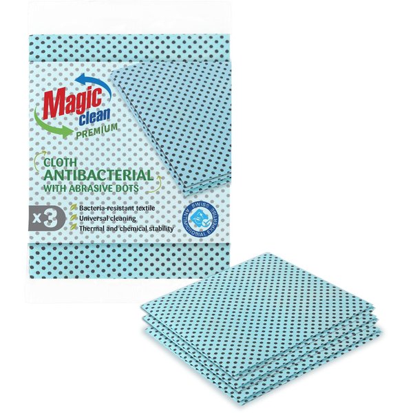 Magic Clean Premium антибактериална кърпа с абразивни точки | 3 бр ...