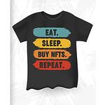 Sportos pamut póló Eat Sleep Buy NFTS Repeat