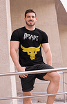 PREMIUM Fitnesz poló "Bull Beast Mode"
