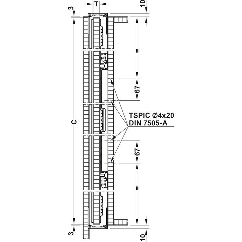 Slido F-Park72 50A  Механизъм 50 kg, 1d, 665/1200-1400 mm
