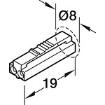Кабел с клип за LED лента 8 mm, 12V, с бързa връзка към управляващ блок
