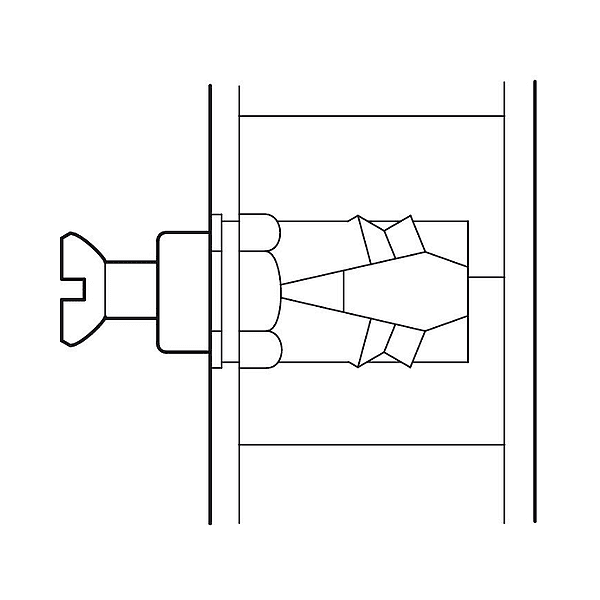 Втулка М6/ф8/L12 mm месингова с пластмасово топче