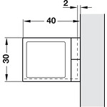 Средна панта за врата с h > 600 mm, никел полиран