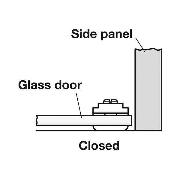 Панта за стъклена врата,20х16 mm