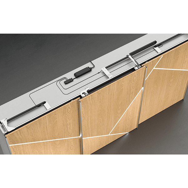Slido F-Line43 70A Енергийна верига за 2 плъзгащи се врати, W 650 - 2010 mm (широчина на вратата) 