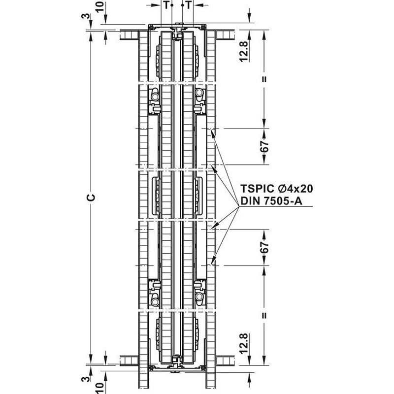 Slido F-Park72 50A  Механизъм 50 kg, 1d, 665/2200-2700 mm