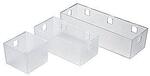 Пластмасови кутии за рамка за система за организация на чекмедже - H frame, пластмаса, прозрачно бяло