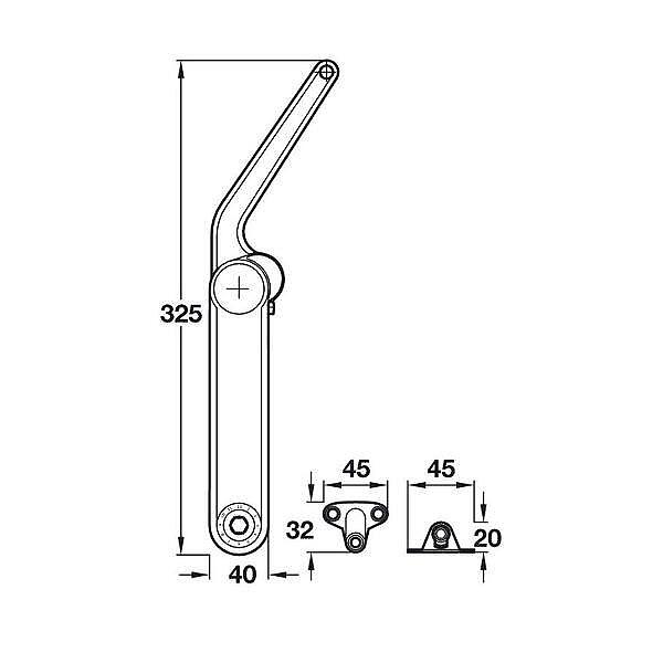 Механизъм за повдигане на врата Häfele Maxi с височина на вратата 300- 100 mm, 2-7 kg