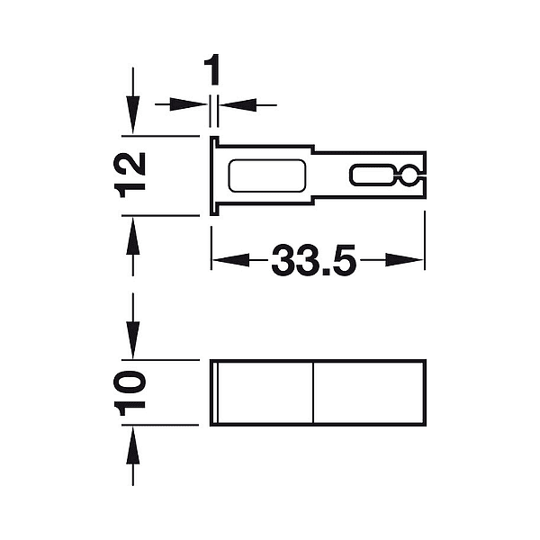 Slido F-Line11 12A Стопер за врата за механизъм за плъзгащи се врати 
